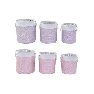 Mandenset DKD Home Decor Polyester 40 x 40 x 49 cm (2 Stuks)