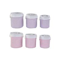 Mandenset DKD Home Decor Polyester 40 x 40 x 49 cm (2 Stuks) - thumbnail