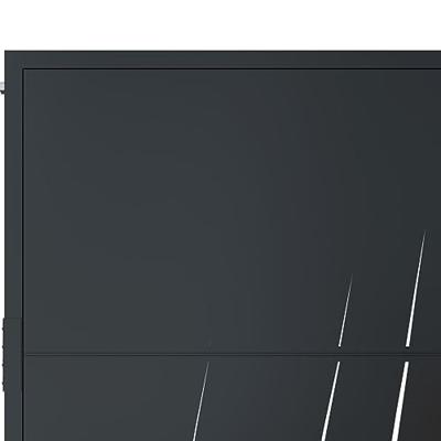 Poort 105x180 cm met grasontwerp staal antracietkleurig - thumbnail