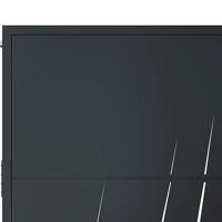 VidaXL Poort 105x180 cm met grasontwerp staal antracietkleurig - thumbnail