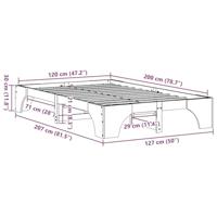 Bedframe Wit 120 x 200 cm Massief grenenhout - thumbnail