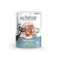 SCHESIR Tuna with hake in jelly - nat kattenvoer - 70g - thumbnail