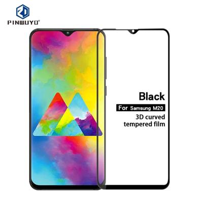 PINWUYO 9u 3D gebogen gehard glas film voor Galaxy M20 (zwart)