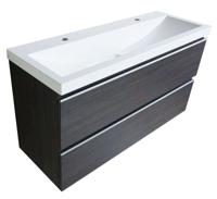 Shall onderkast 100 x 36 cm houtnerf grijs - thumbnail