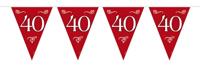 Vlaggenlijn 40 Jaar Jubileum Robijn Rood - 10m - thumbnail