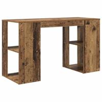 Bureau met plank Oud Hout 130 x 50.5 x 75 cm Bewerkt hout - thumbnail
