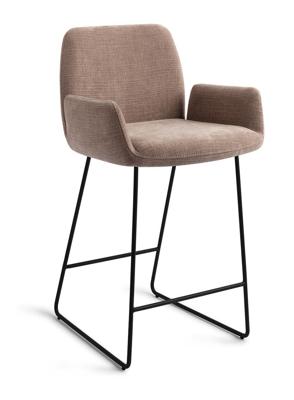 Jesper Home Misaki barkruk H65 Mocha Mist slide black