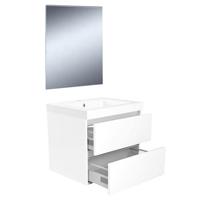 Badkamermeubelset Wiesbaden Vision 60x46 cm Wit (2 laden) - thumbnail