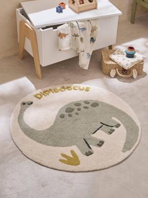 Rond tapijt Dinosaurus Minisaurus groen Rond tapijt Dinosaurus Minisaurus groen