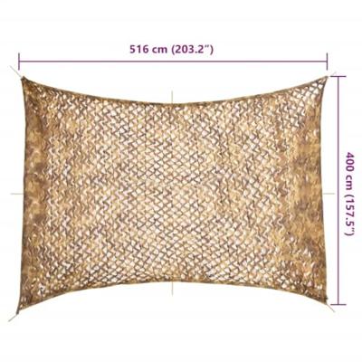 VidaXL Camouflagenet met opbergzak 516x400 cm zandkleurig VidaXL Camouflagenet met opbergzak 516x400 cm zandkleurig