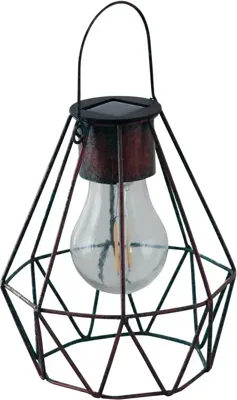 Luxform hanglamp Dusseldorf solar 13 x 16 cm staal koper