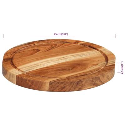 VidaXL Hakblok ø 25x2,5 cm massief acaciahout