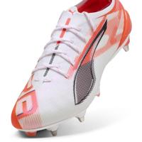 PUMA Ultra 5 Ultimate IJzeren-Nop Voetbalschoenen (SG) Wit Zwart Rood - thumbnail