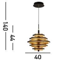 Searchlight Design hanglampHive Ø 40cm - 6375-5BG - thumbnail