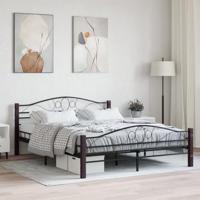 Bedframe metaal zwart 160x200 cm - thumbnail