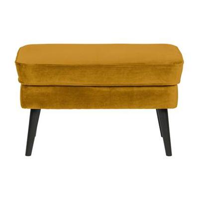 WOOOD Hocker 'Rocco' Velvet, kleur Oker WOOOD Hocker 'Rocco' Velvet, kleur Oker