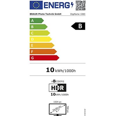 Braun Phototechnik DigiFrame 1083 Digitale fotolijst 20.3 cm 8 inch Energielabel: B (A - G) 1024 x 768 Pixel Zwart