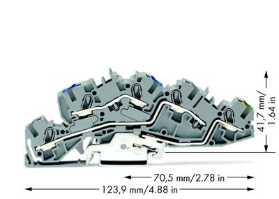 WAGO 2005-7646 Installatie-etageklem 6.20 mm Spanveer Toewijzing: N, L, Terre Grijs 1 stuk(s) WAGO 2005-7646 Installatie-etageklem 6.20 mm Spanveer Toewijzing: N, L, Terre Grijs 1 stuk(s)