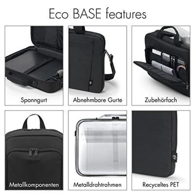 Dicota Eco Slim Case BASE Laptoptas Geschikt voor max. (laptop): 35,8 cm (14,1) Zwart