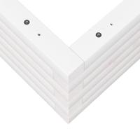 Plantenbak 50x50x23 cm massief grenenhout wit - thumbnail