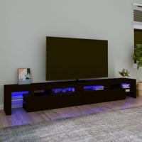 Tv-meubel met LED-verlichting 260x36,5x40 cm zwart - thumbnail