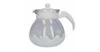 Glazen theepot met thee filter/infuser 1,25 liter zwart - Theepotten - thumbnail