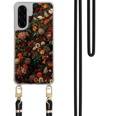 Samsung Galaxy A26 hoesje met zwart koord - Exotic garden