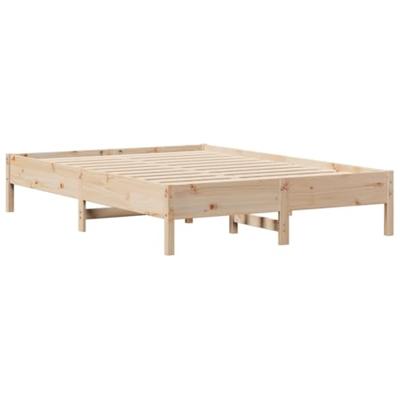 Bed met boekenkast zonder matras massief grenenhout 160x200 cm - thumbnail