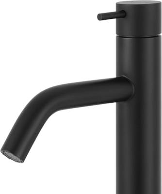 Wastafelkraan Qisani Flow Medium Geborsteld Mat Zwart