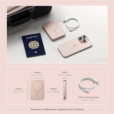 Satechi OntheGo magnetic Qi2 powerbank (10.000mAh/20W) - Desert Rose Satechi OntheGo magnetic Qi2 powerbank (10.000mAh/20W) - Desert Rose
