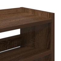 VidaXL Schoenenrek 80x25x81 cm bewerkt hout bruin eikenkleur - thumbnail
