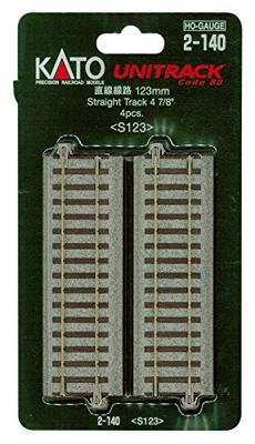 H0 Kato Unitrack 2-140 Rechte rails 123 mm 4 stuk(s)