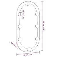 VidaXL Spiegel met led-verlichting ovaal 80x40 cm glas - thumbnail