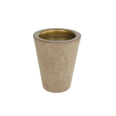 Theelichthouder Tiffany beige/goudkleurig 8 cm | 12 stuks