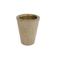 Theelichthouder Tiffany beige/goudkleurig 8 cm | 12 stuks - thumbnail