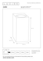 Lucide ZARO - Wandspot / Wandlamp Binnen/Buiten - 2xGU10 - IP65 - Wit - thumbnail