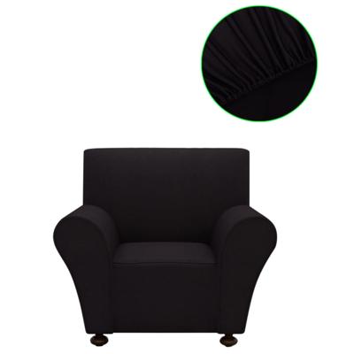 vidaXL Stretch meubelhoes voor fauteuil zwart polyester jersey vidaXL Stretch meubelhoes voor fauteuil zwart polyester jersey