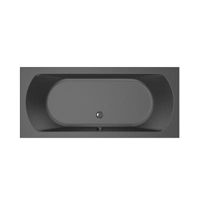 Xenz Lagoon Duobad - 180x80x53 - afvoer Midden - acryl - ebony 6928-29