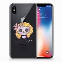 Silicone Back Case Apple iPhone X | Xs Boho Skull - thumbnail