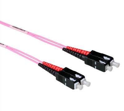 ACT RL3701 Glasvezel Patchkabel Duplex LSZH - SC/SC 50/125µm OM4 - 1 meter