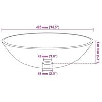 VidaXL Wasbak gehard glas 42 cm goud - thumbnail