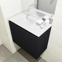 MONDIAZ OLAN 60cm toiletmeubel urban. LEX wastafel talc links geen kraangat - thumbnail