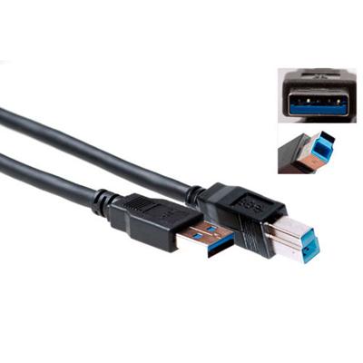 USB 3.0 printerkabel 2 meter USB A-B zwart