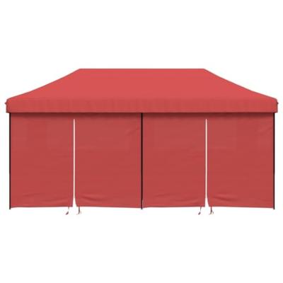 Partytent inklapbaar pop-up met 4 zijwanden bordeauxrood Partytent inklapbaar pop-up met 4 zijwanden bordeauxrood