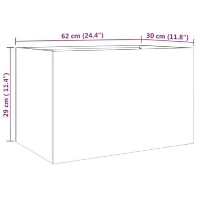 VidaXL Plantenbak 62x40x39 cm roestvrij staal zilverkleurig
