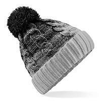 Beechfield CB459 Ombré Beanie - Black/Light Grey - One Size - thumbnail