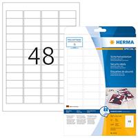 Veiligheidsetiket HERMA 4232 45.7x32.2mm wit 1200 etiketten - thumbnail