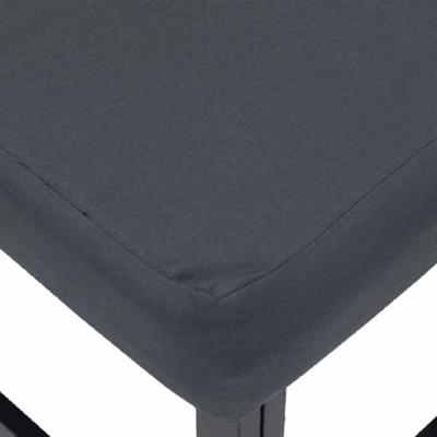 Tuinbankenset met kussen 10 pcs Zwart Aluminium