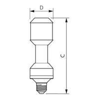 Signify 44891900 Gloeilamp-lamp Energielabel D (A - G) E27 Speciale vorm 34 W Warmwit (Ø x l) 61 mm x 200 mm 1 stuk(s) - thumbnail
