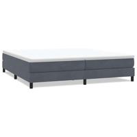 Boxspring zonder matras fluweel donkergrijs 200x220 cm - thumbnail